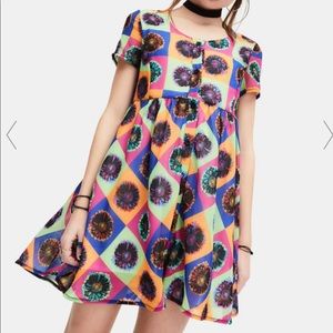Dollskill X Delias Neo Psychedelic Chiffon Tunic Top